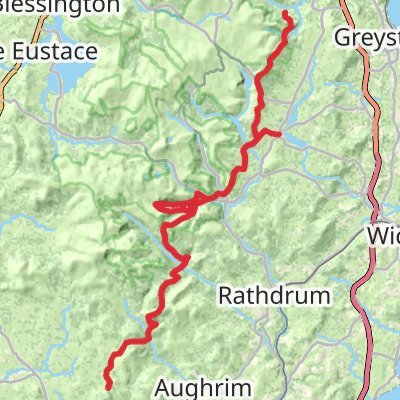 Wicklow Way 7-Day Moderate Tour (Hillwalk Tours) mobile static map