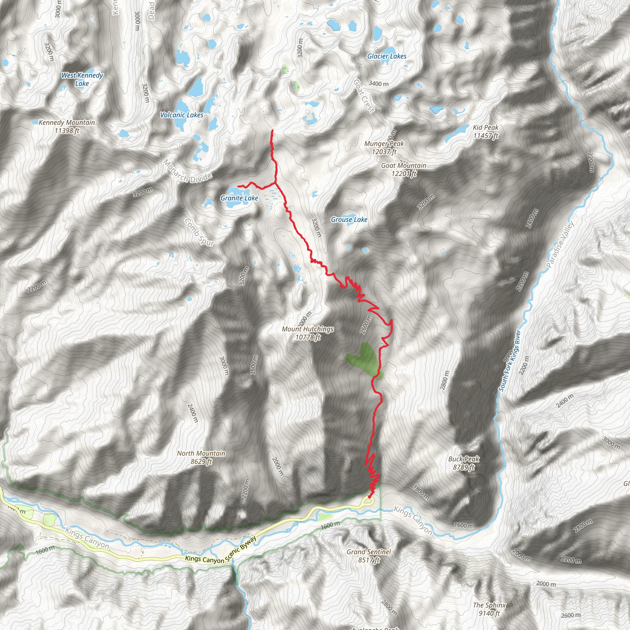 Grouse Lake Trail and Granite Pass via Copper Creek Trail mobile static map