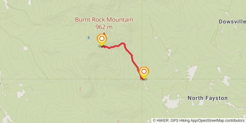 Monroe Skyline Trail spur 5 Map