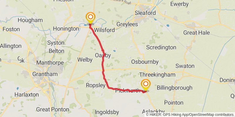 South Kesteven Loop from Grantham stage 7 Map