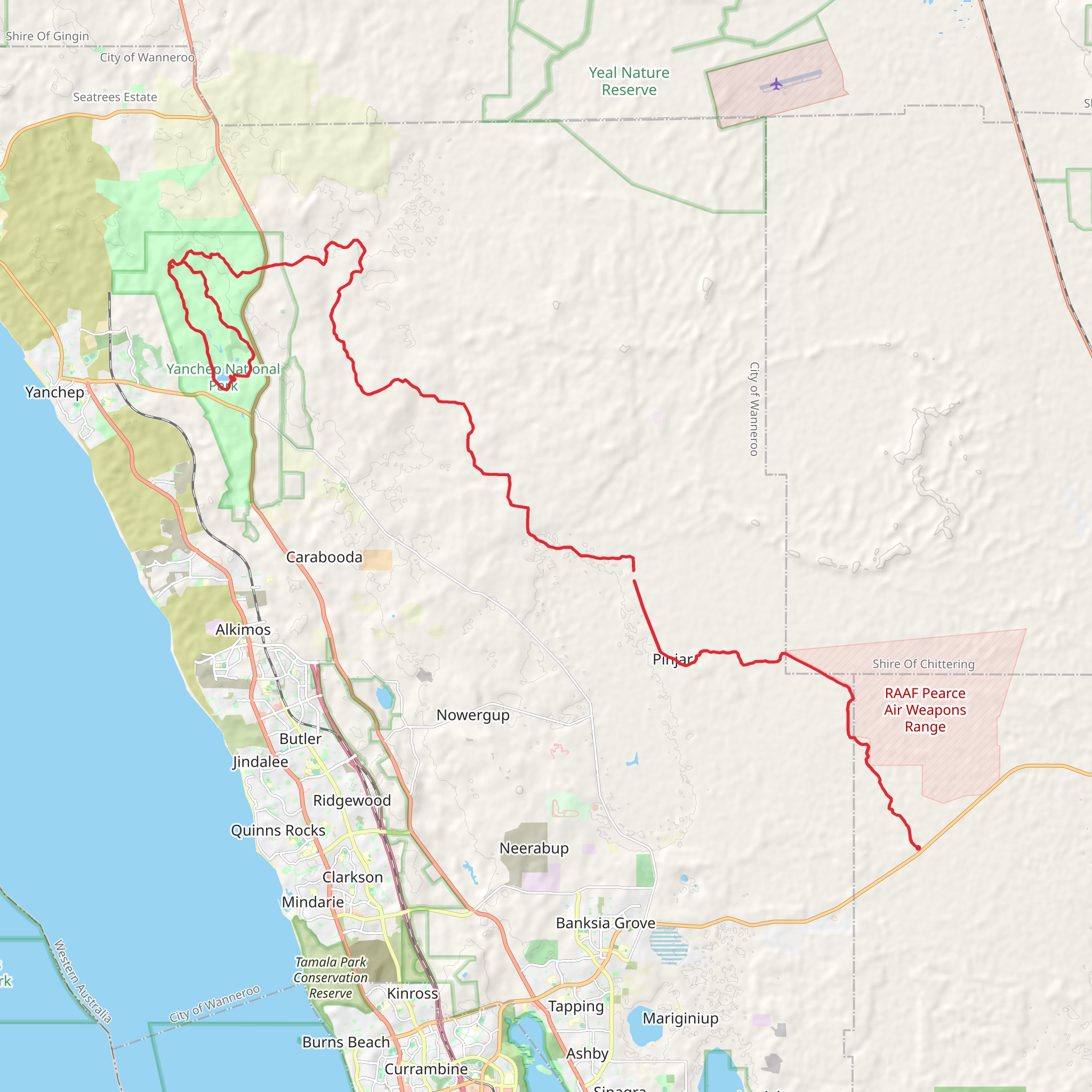 Coastal Plains Walk Trail mobile static map