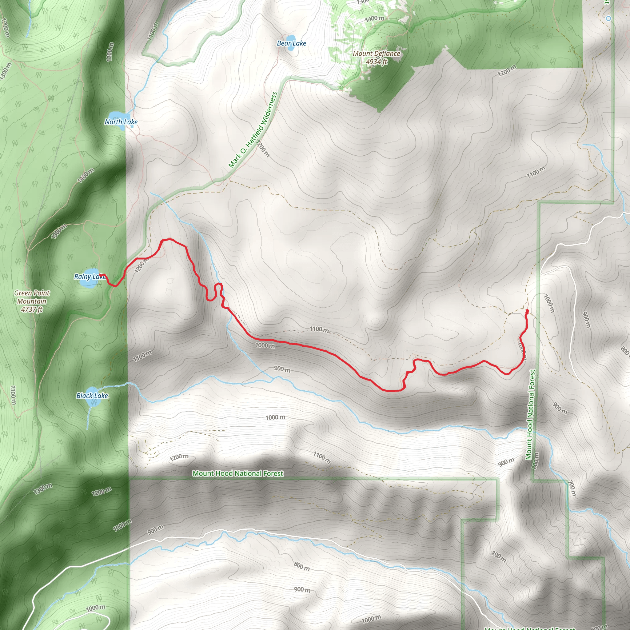 Rainy Lake - Kingsley Trail mobile static map