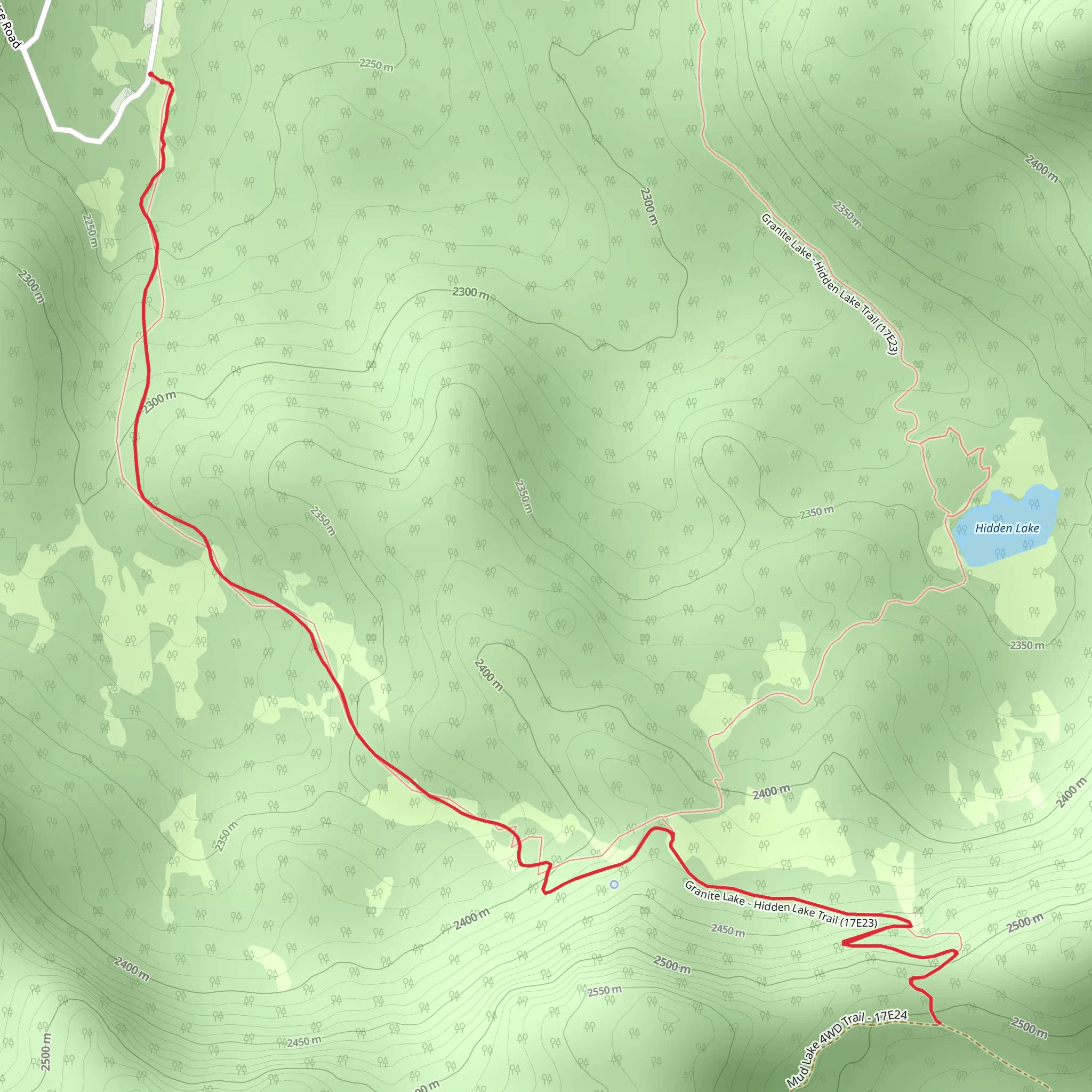 Allen Camp Trail mobile static map