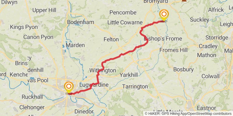 Herefordshire Trail spur 3 Map