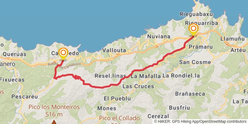 Camino del Norte alt 15 Map