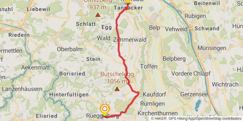 Camino Lucerne-Geneva stage 6 Map