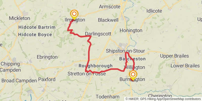 Church2church Walks in Warwickshire stage 7 Map