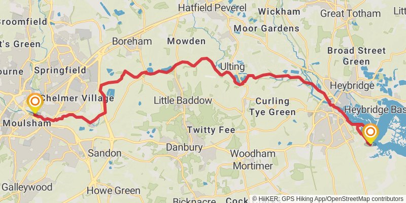 Great Chesterford to Malson Walk stage 4 Map