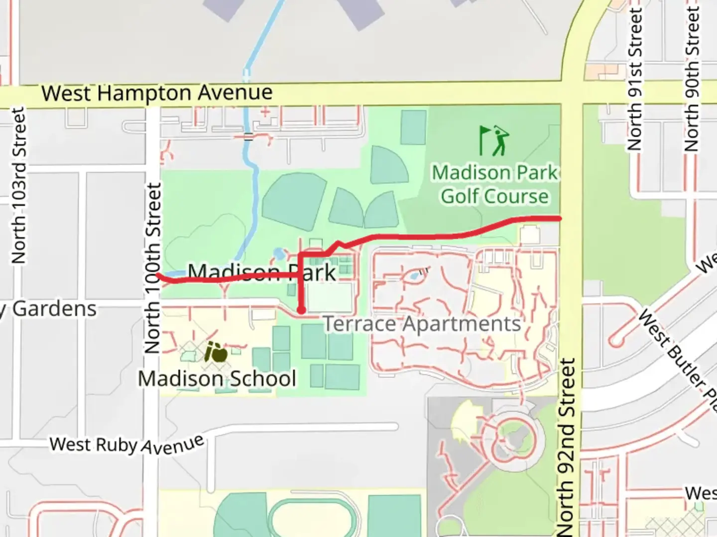 An image depicting the trail Madison Park and its surrounding area.