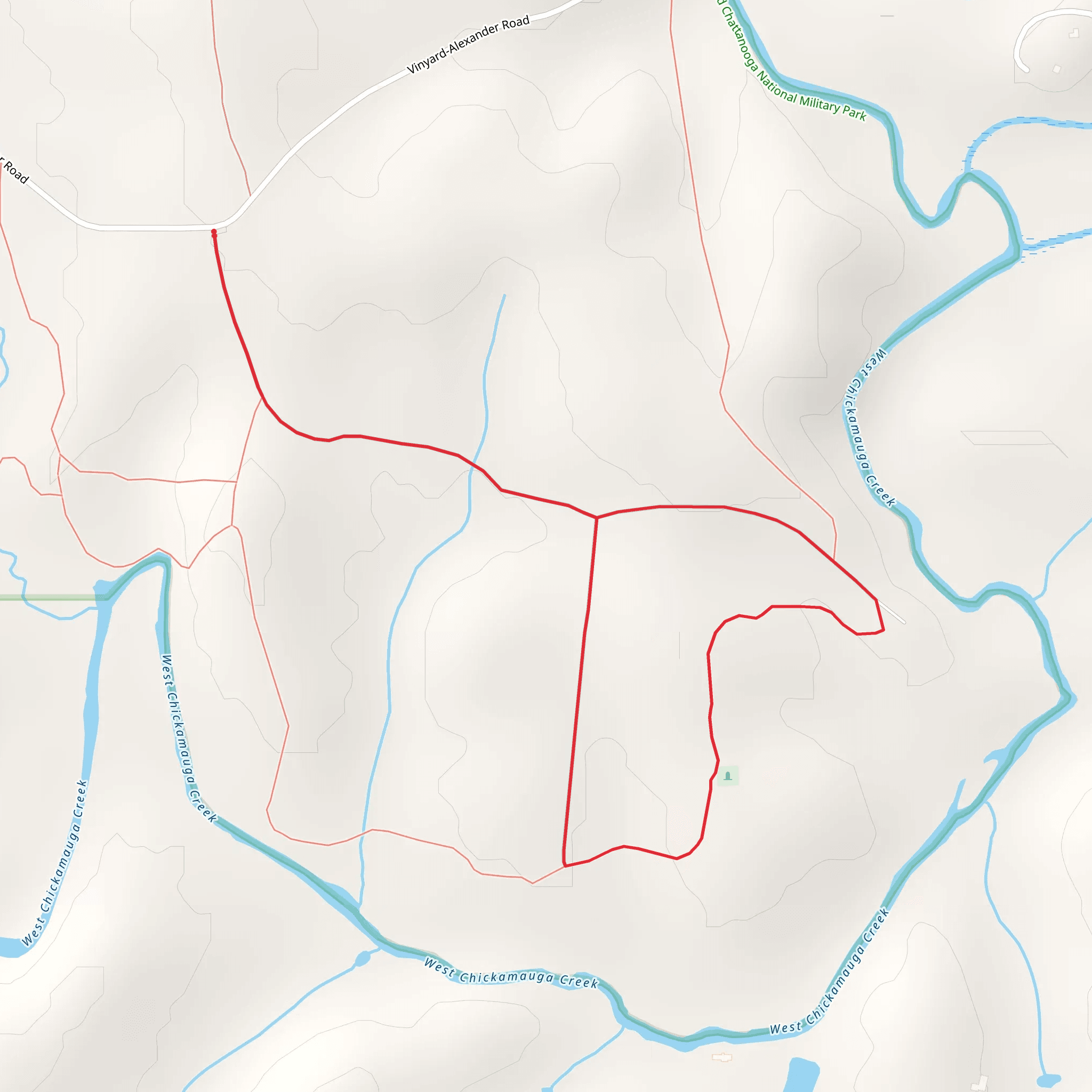 Vinyard-Alexander Road Loop - South mobile static map