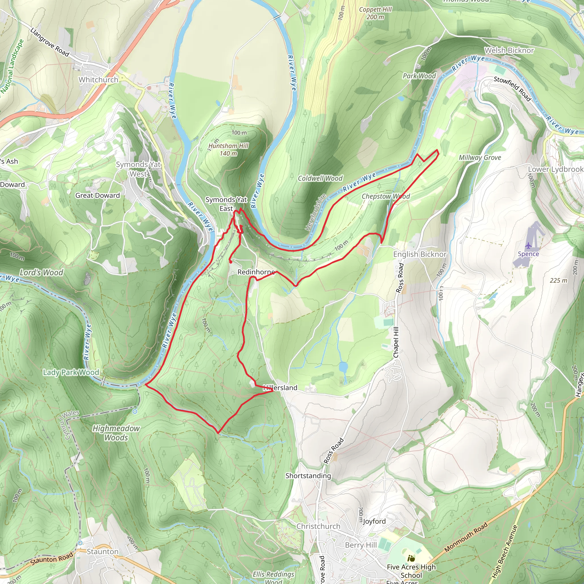 Mailscot Wood and Chepstow Wood mobile static map