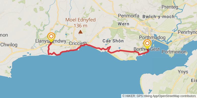 Castles in North Wales stage 18 Map