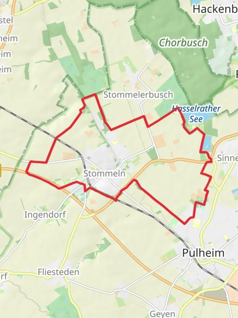 An image depicting the trail Stommein Loop via Hasselrather See and its surrounding area.