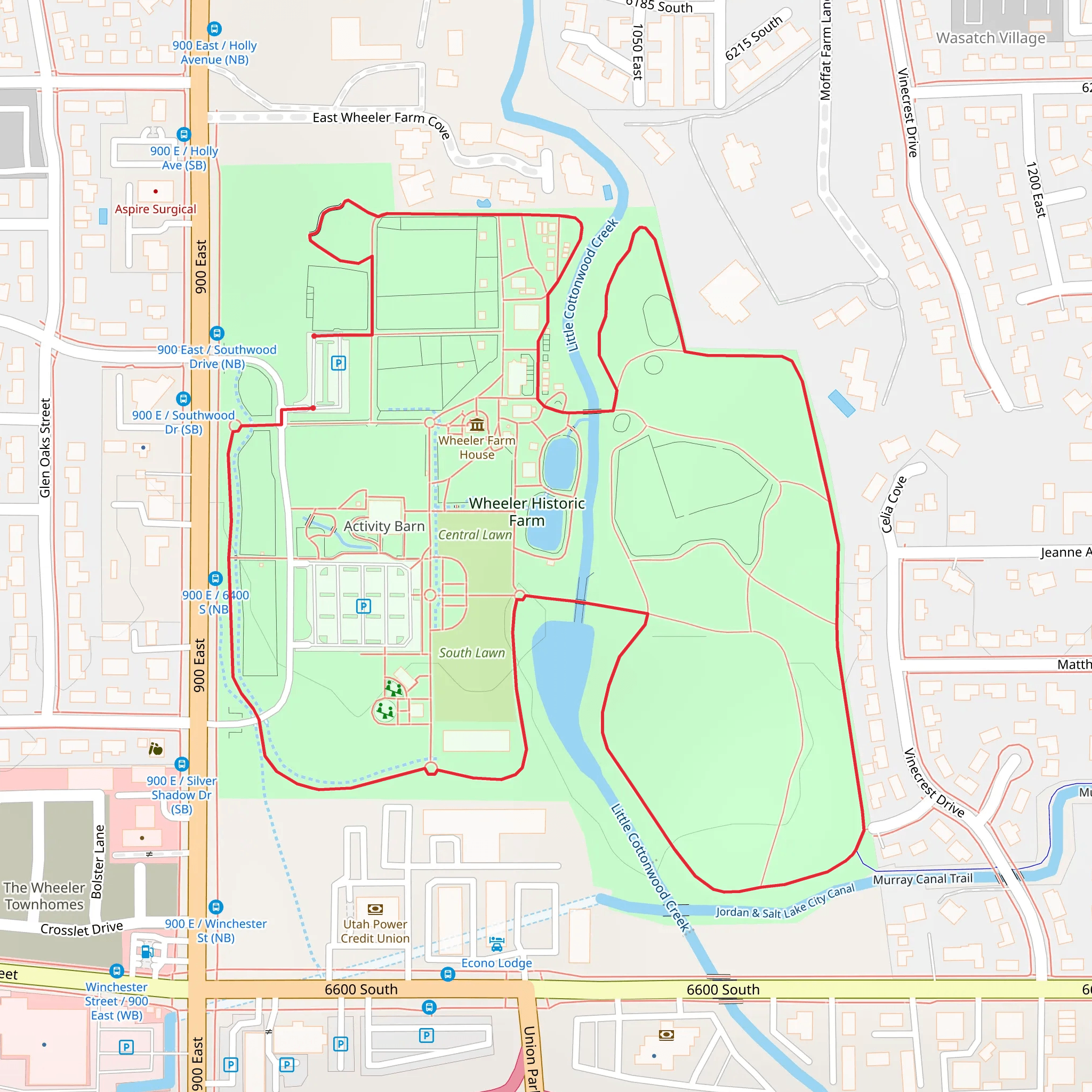 Little Cottonwood Creek Loop mobile static map