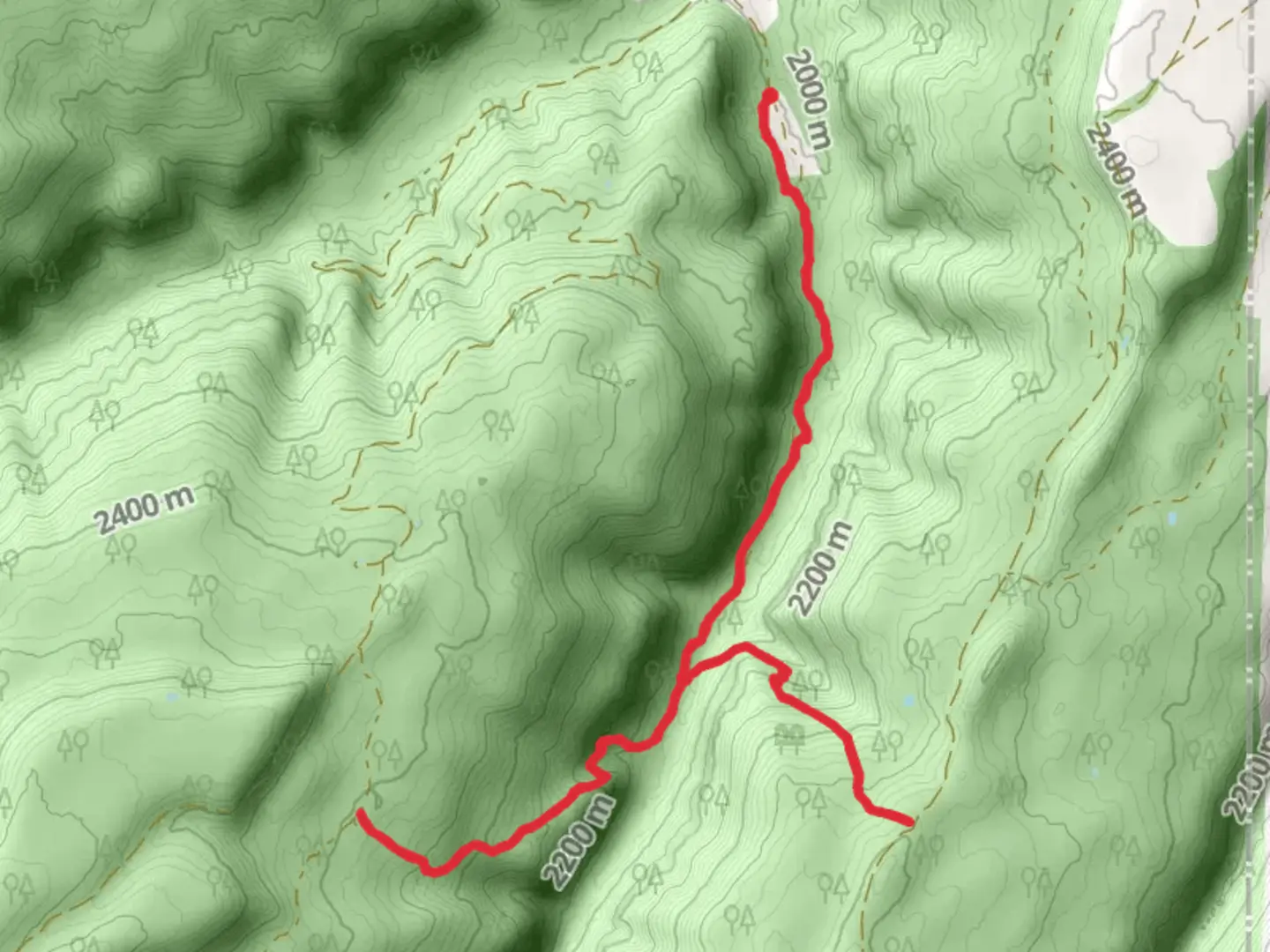 An image depicting the trail Picket Corral Trail and its surrounding area.