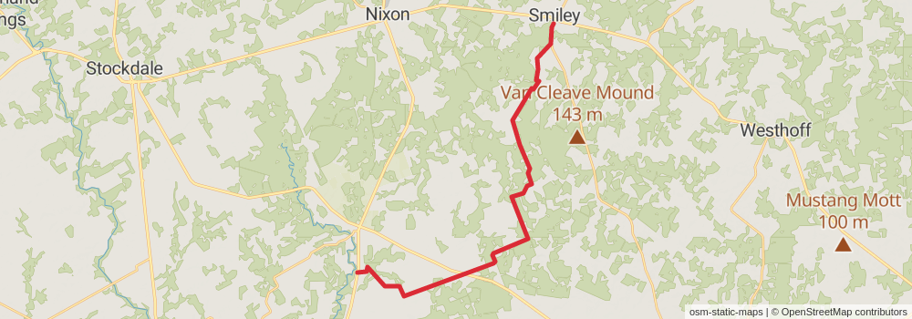 American Perimeter Trail - Texas Primary stage 69 Map