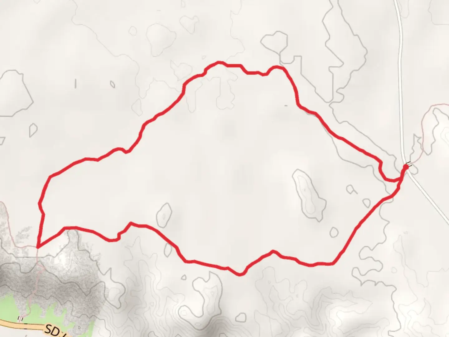 An image depicting the trail Medicine Root Trail and Castle Trail Loop and its surrounding area.