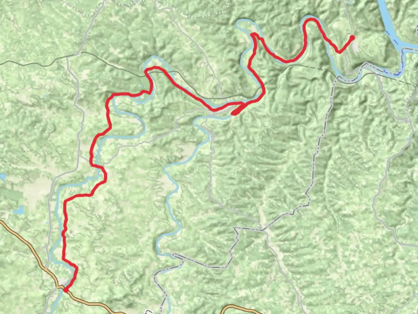 An image depicting the trail Bajo Matarraña Route PR Z 157 and its surrounding area.