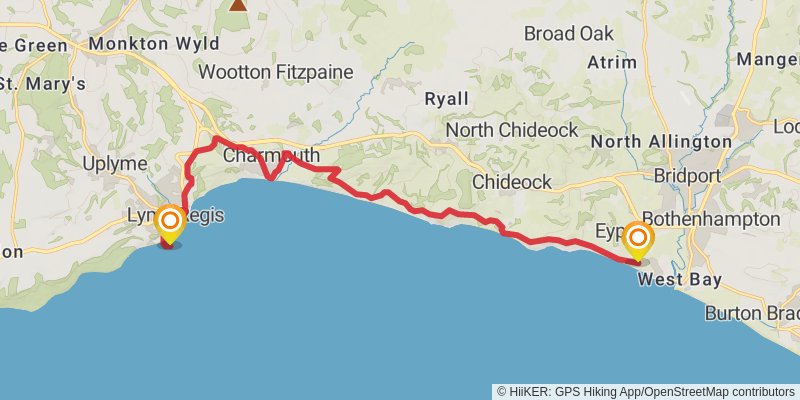 Great Wessex Way stage 14 Map