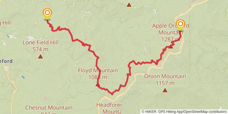 Appalachian Trail - Virginia stage 30 Map