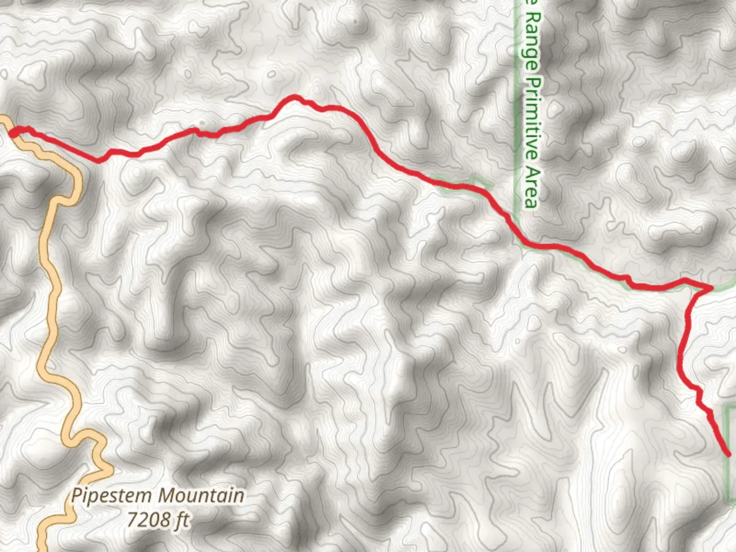 An image depicting the trail Burns Trail via Ad Bar Trail and its surrounding area.