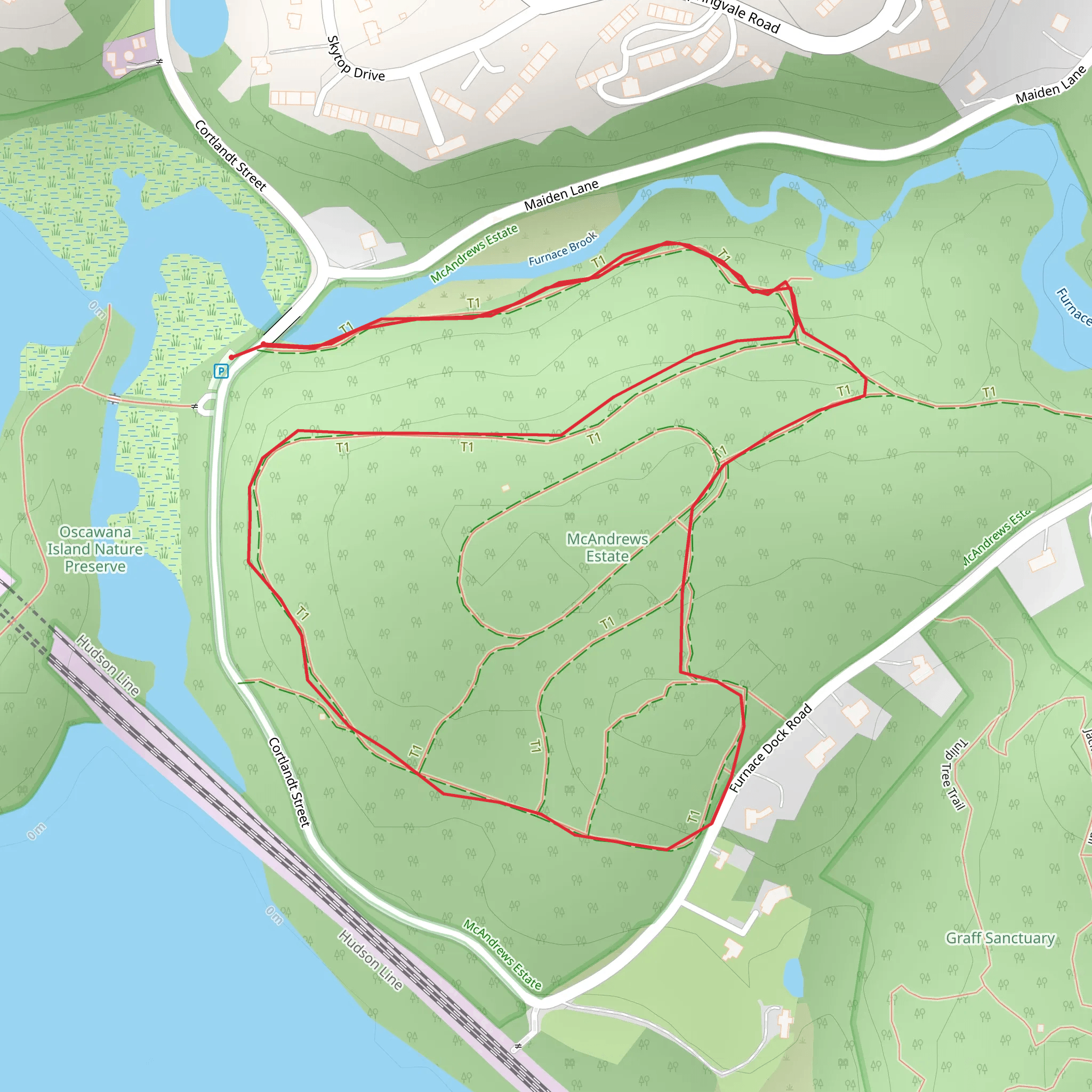 Furnace Brook - Cortlandt Street Loop mobile static map