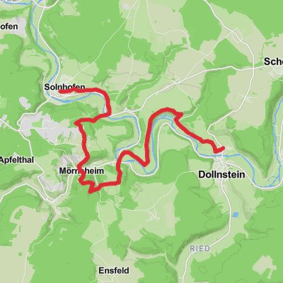 Solnhofen to Dollnstein Walk mobile static map