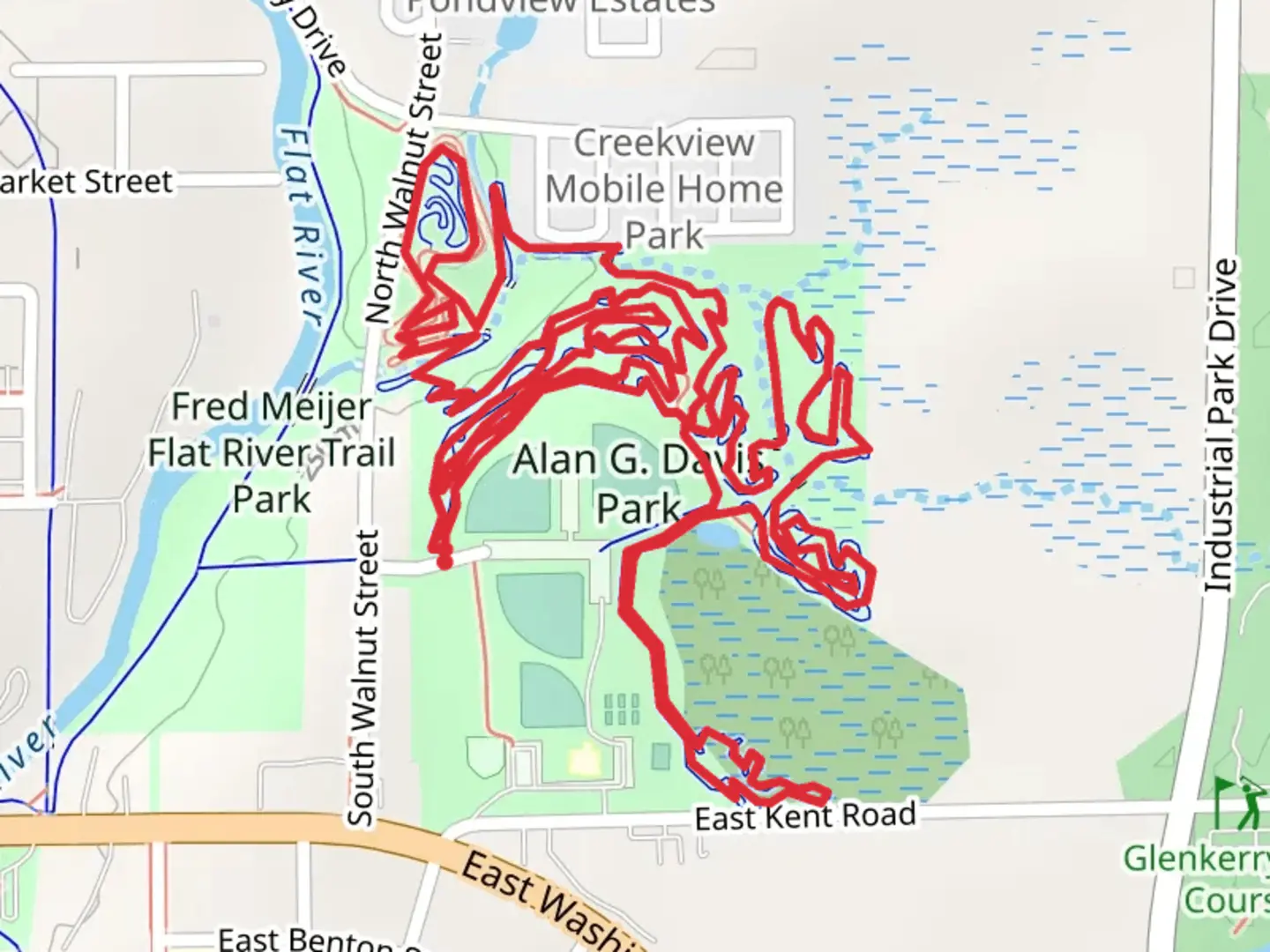 An image depicting the trail Edwards Creek Loop and its surrounding area.