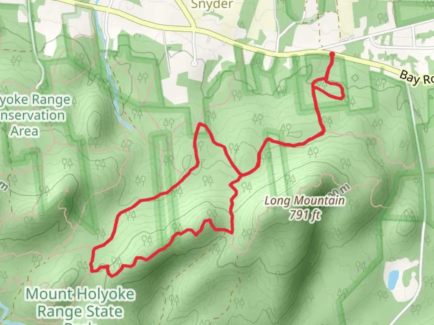 An image depicting the trail Mechanics Trail and its surrounding area.
