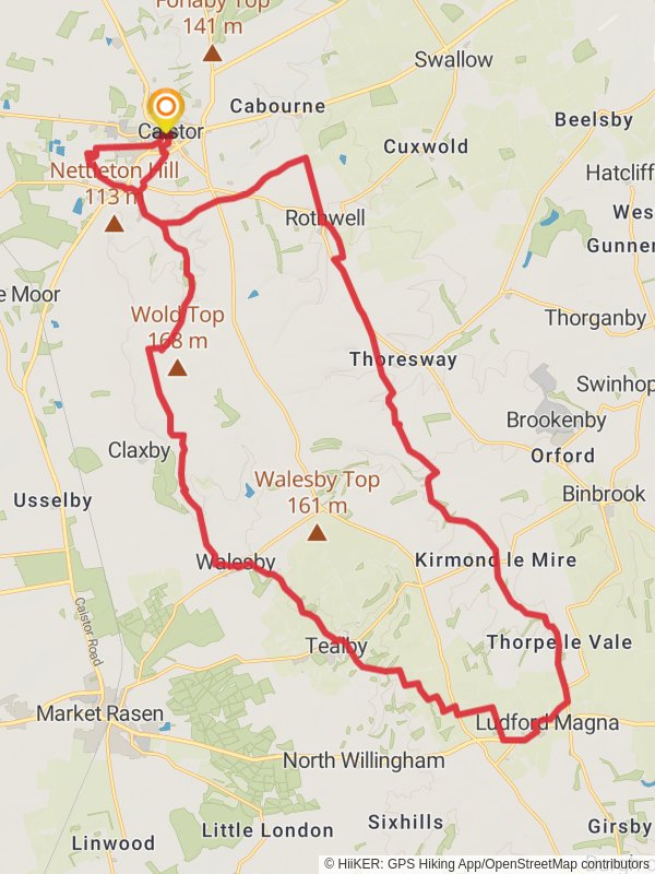 Caistor Loop via the Viking Way Alt Route Lincolnshire England