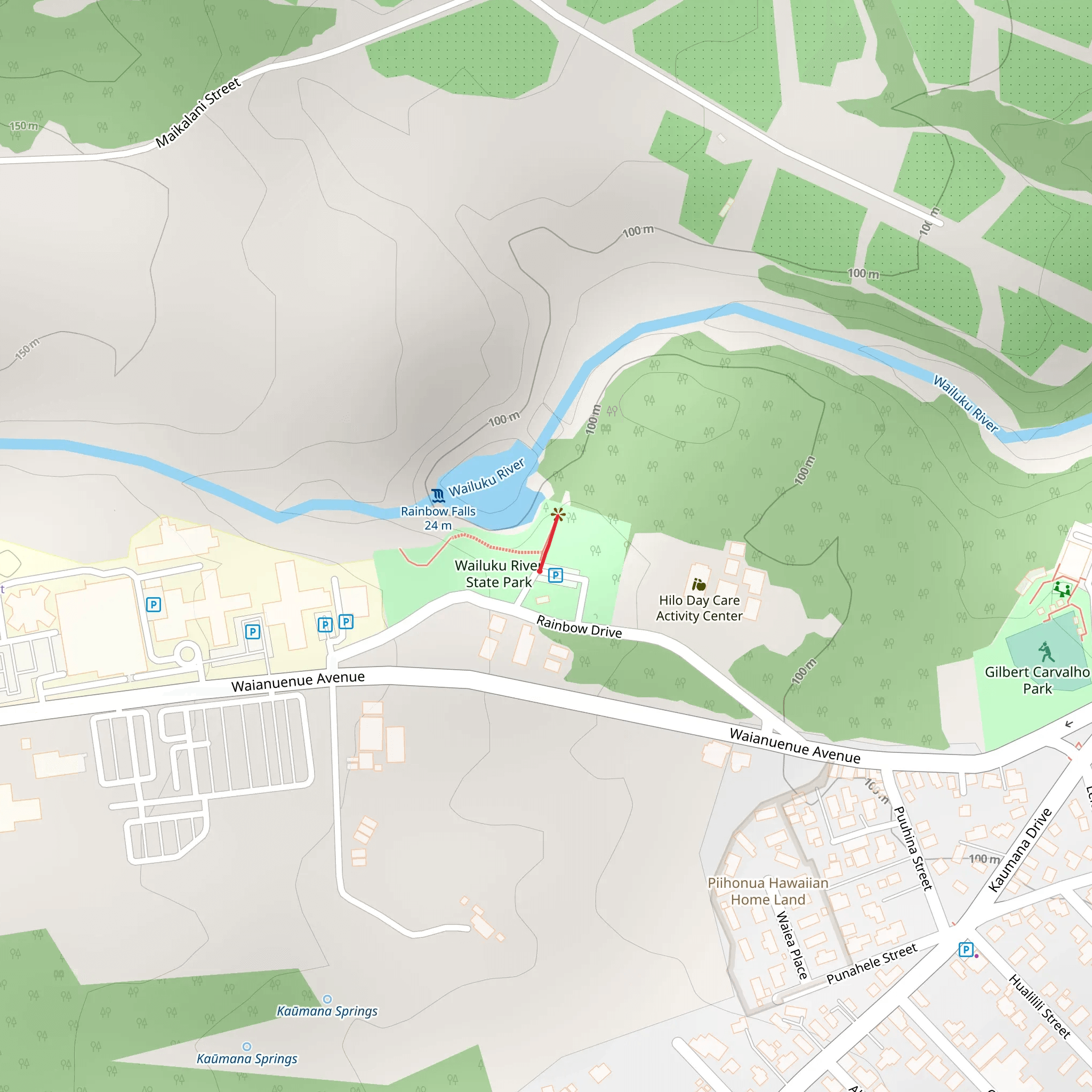 Wailuku River State Park Walk mobile static map