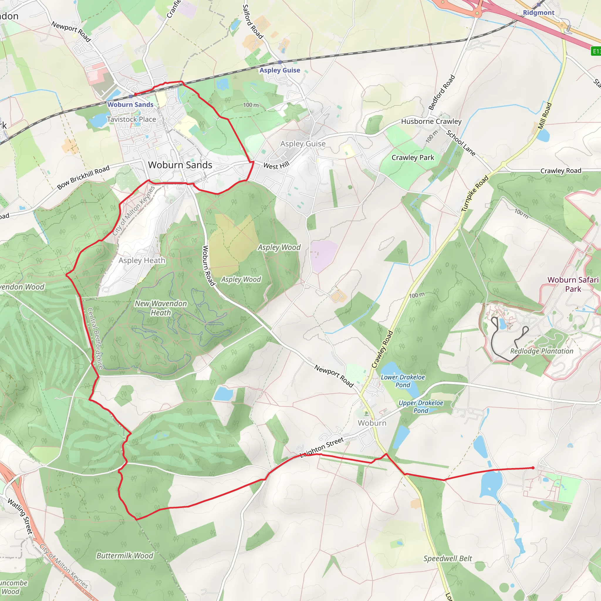 Woburn Sands Walk mobile static map