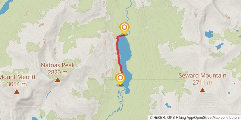 Ptarmigan Lake, Elizabeth Lake and Helen Lake via Ptarmigan Trail stage 2 Map
