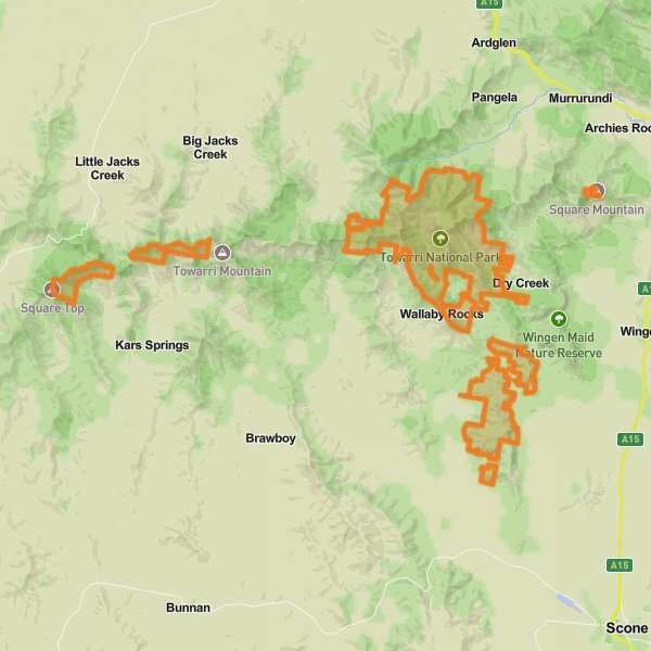 Towarri National Park mobile static map