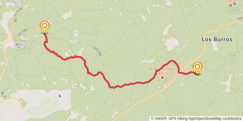 Chipmunk Springs Trail stage 2 Map
