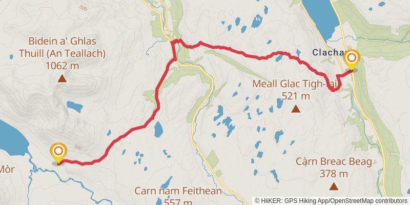 Cape Wrath Way East stage 12 Map
