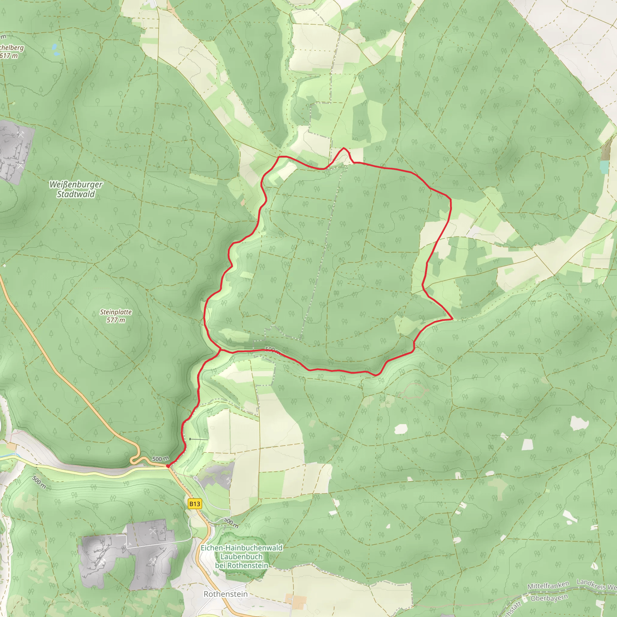 Hohllochweg and Laubentalweg mobile static map