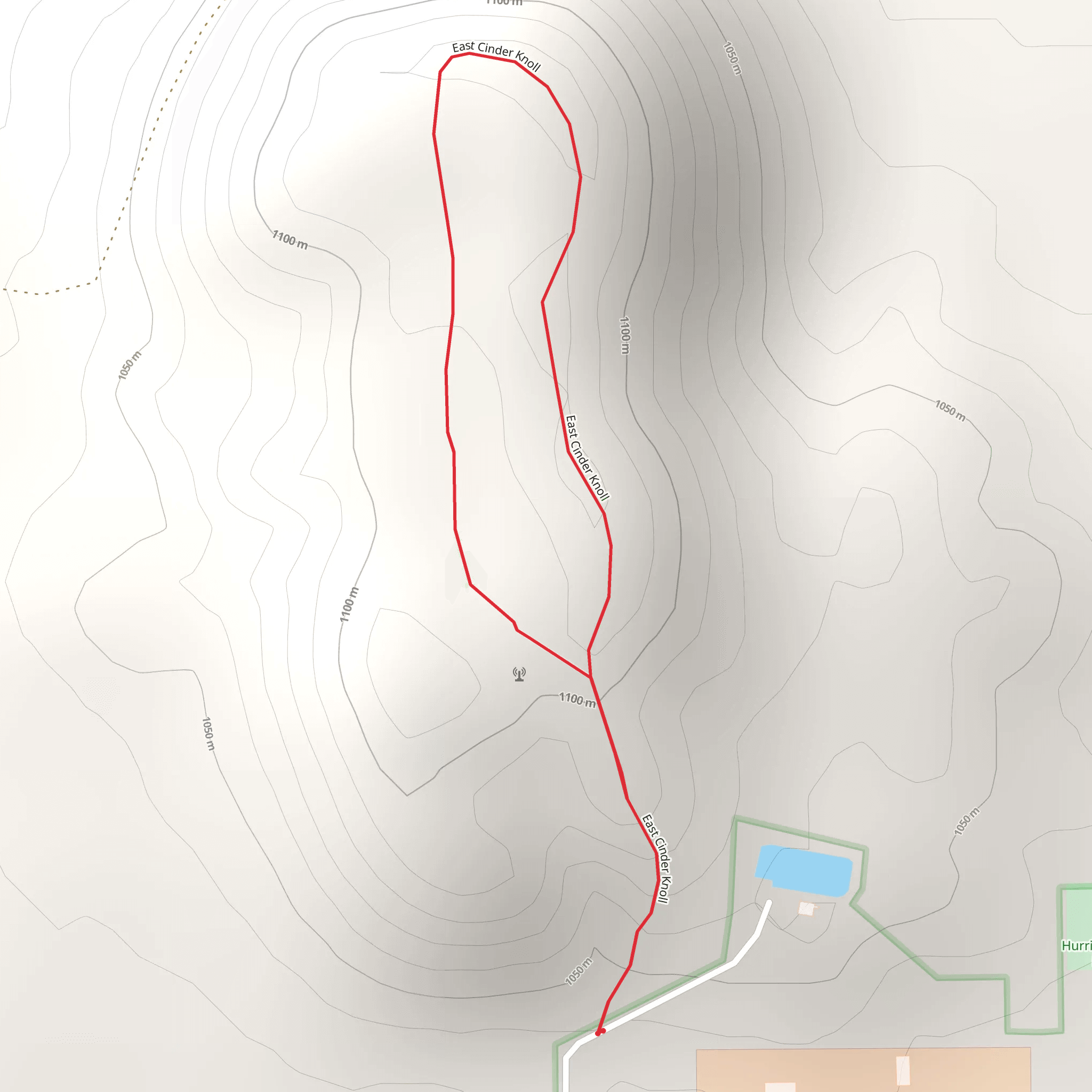 East Cinder Knoll Trail mobile static map