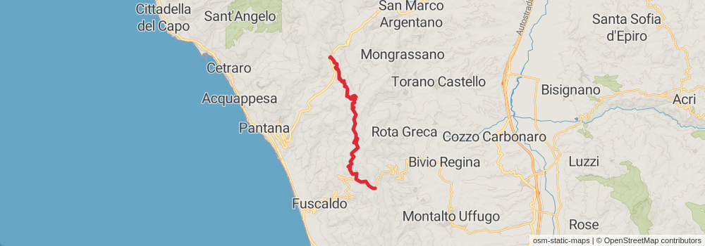 Sentiero Italia - Calabria Section stage 42 Map