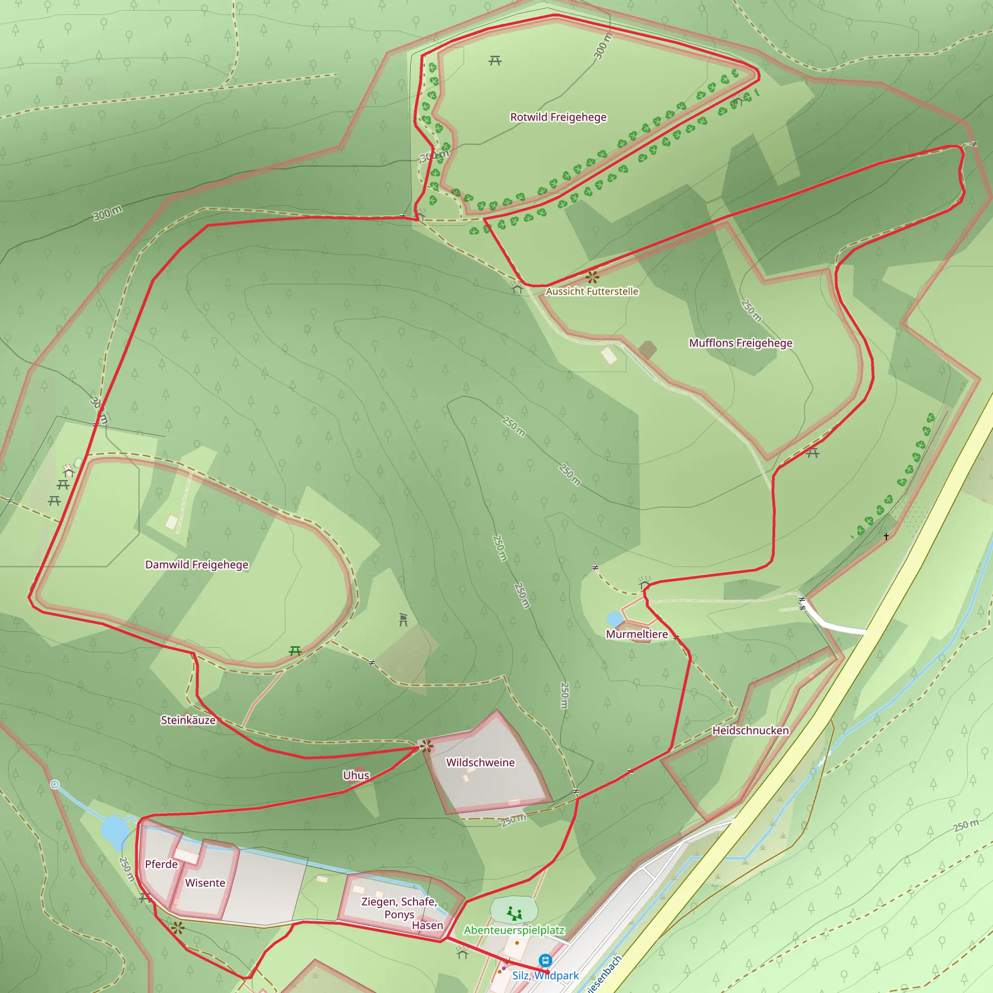 Wild- und Wanderpark Silz Loop mobile static map