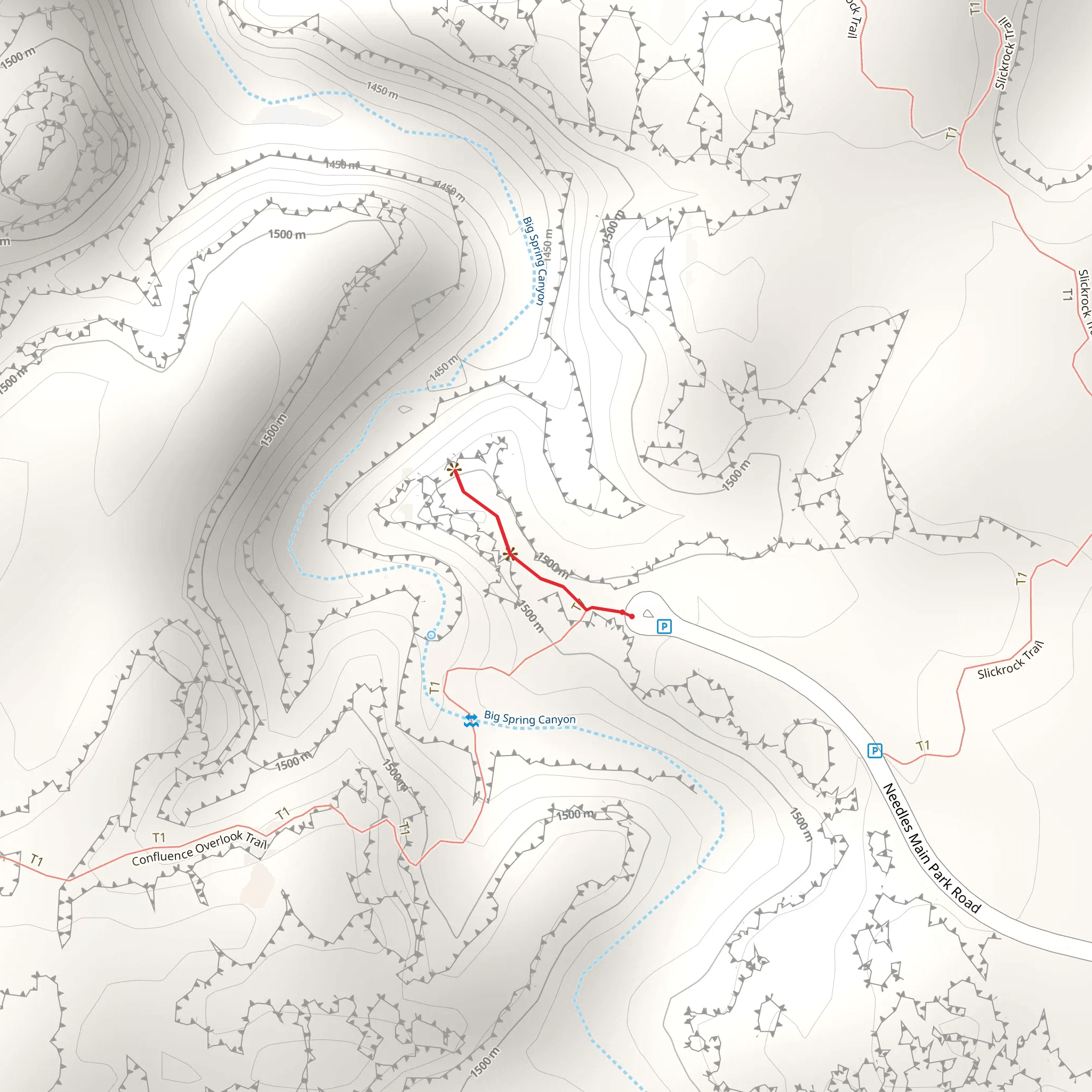 Big Spring Overlook Trail mobile static map