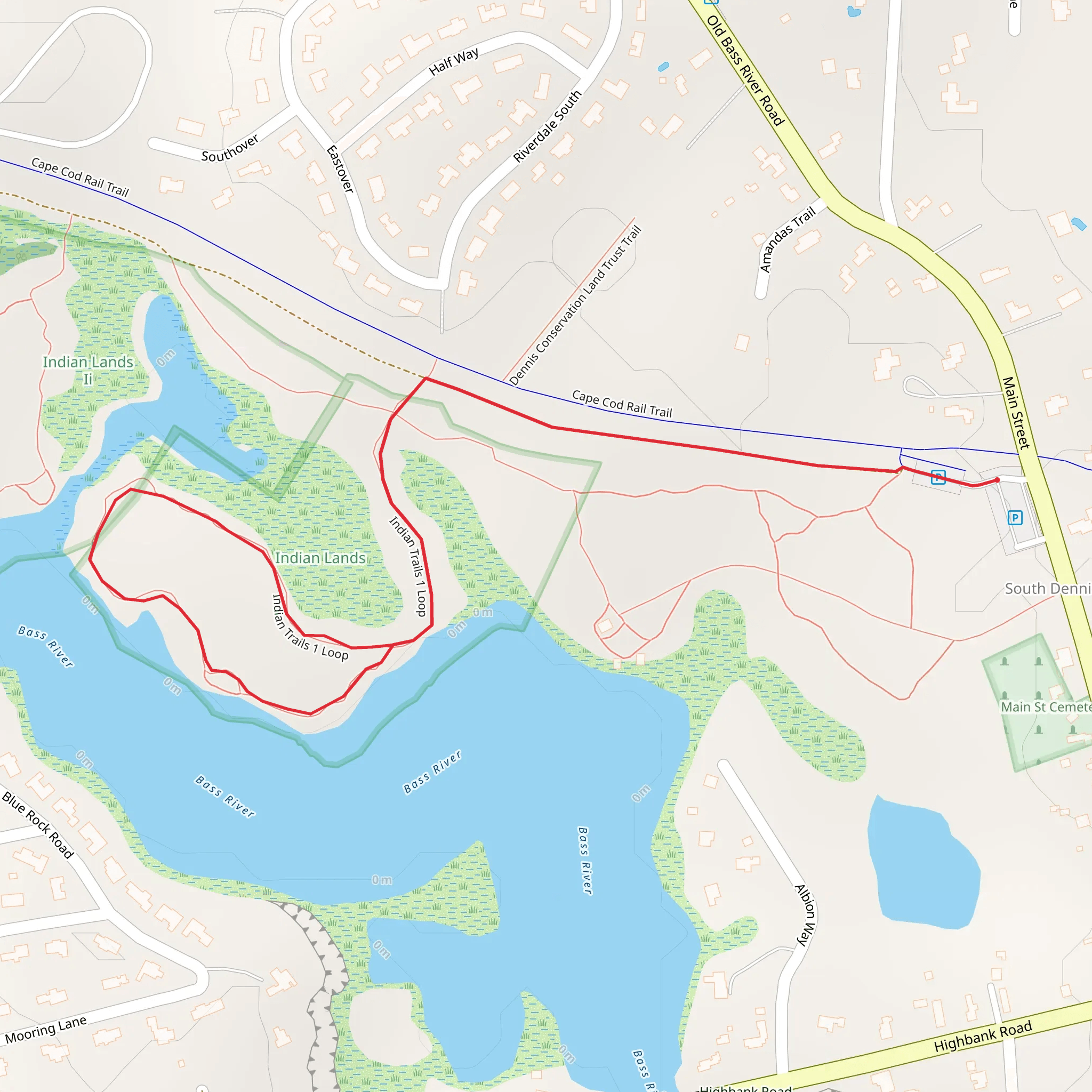 Indian Trail 1 Loop - South Dennis mobile static map