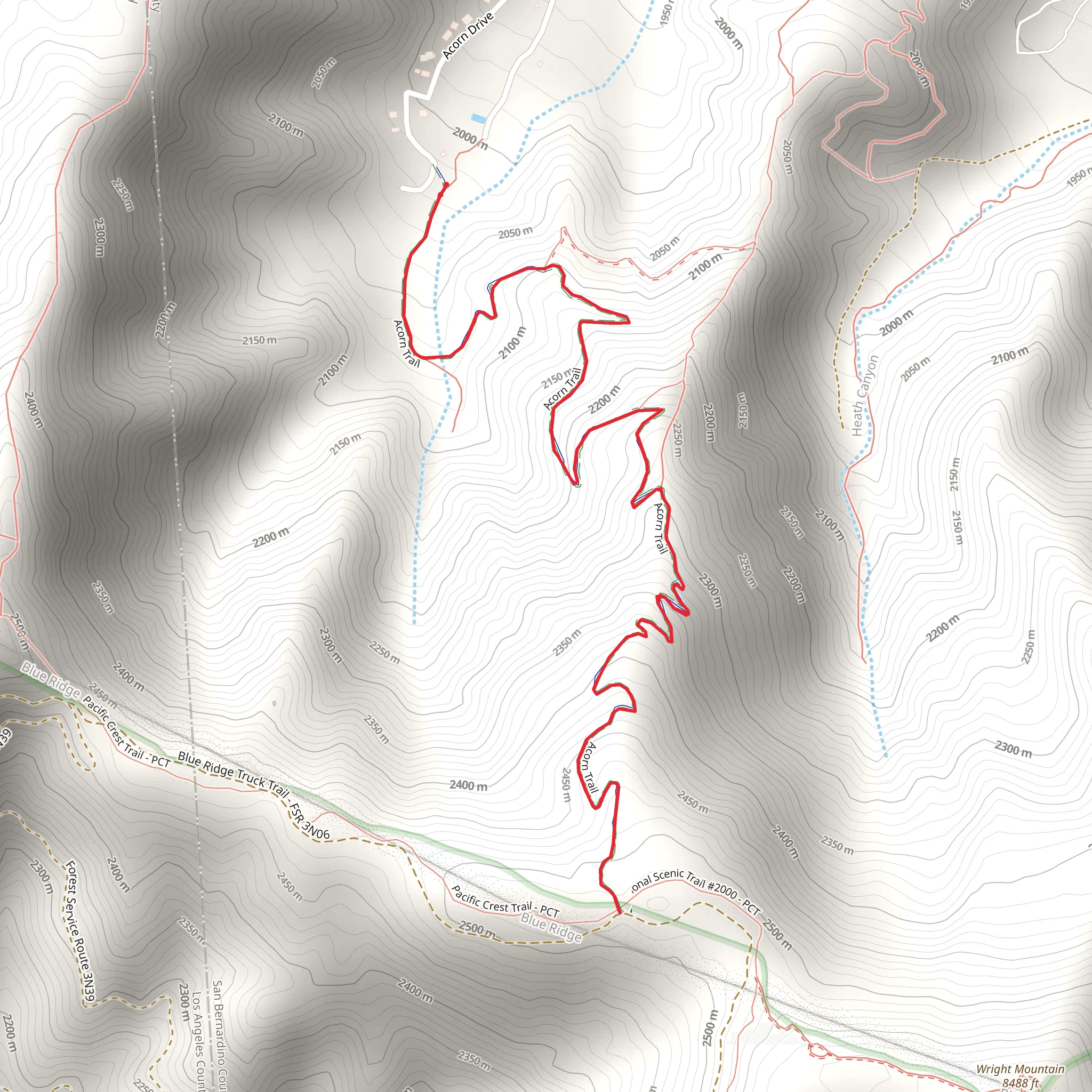 Acorn Trail mobile static map