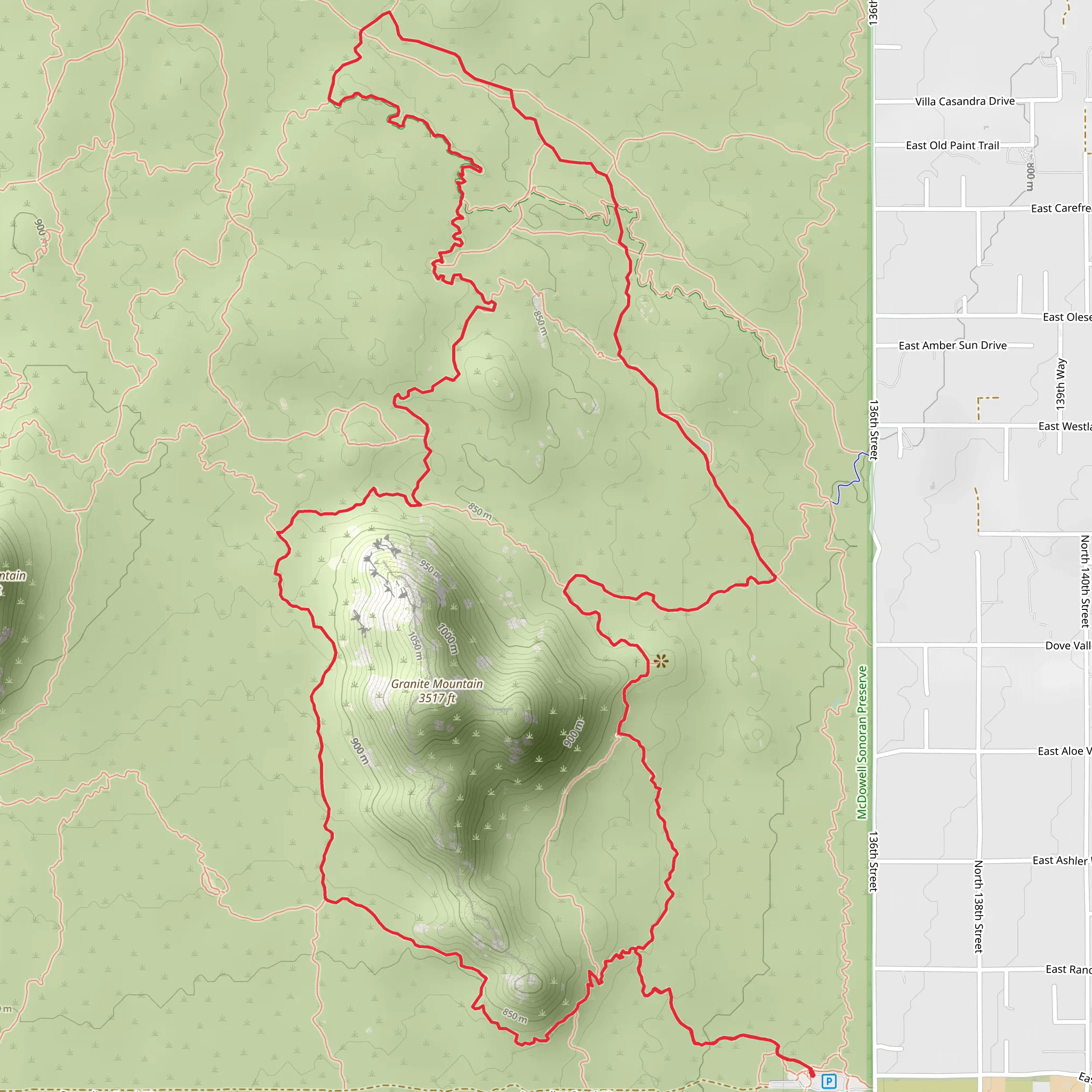 Bootlegger, Renegade and Dove Valley Loop Trail mobile static map