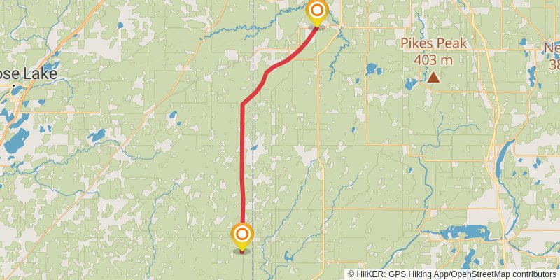 Gandy Dancer State Trail - North stage 2 Map