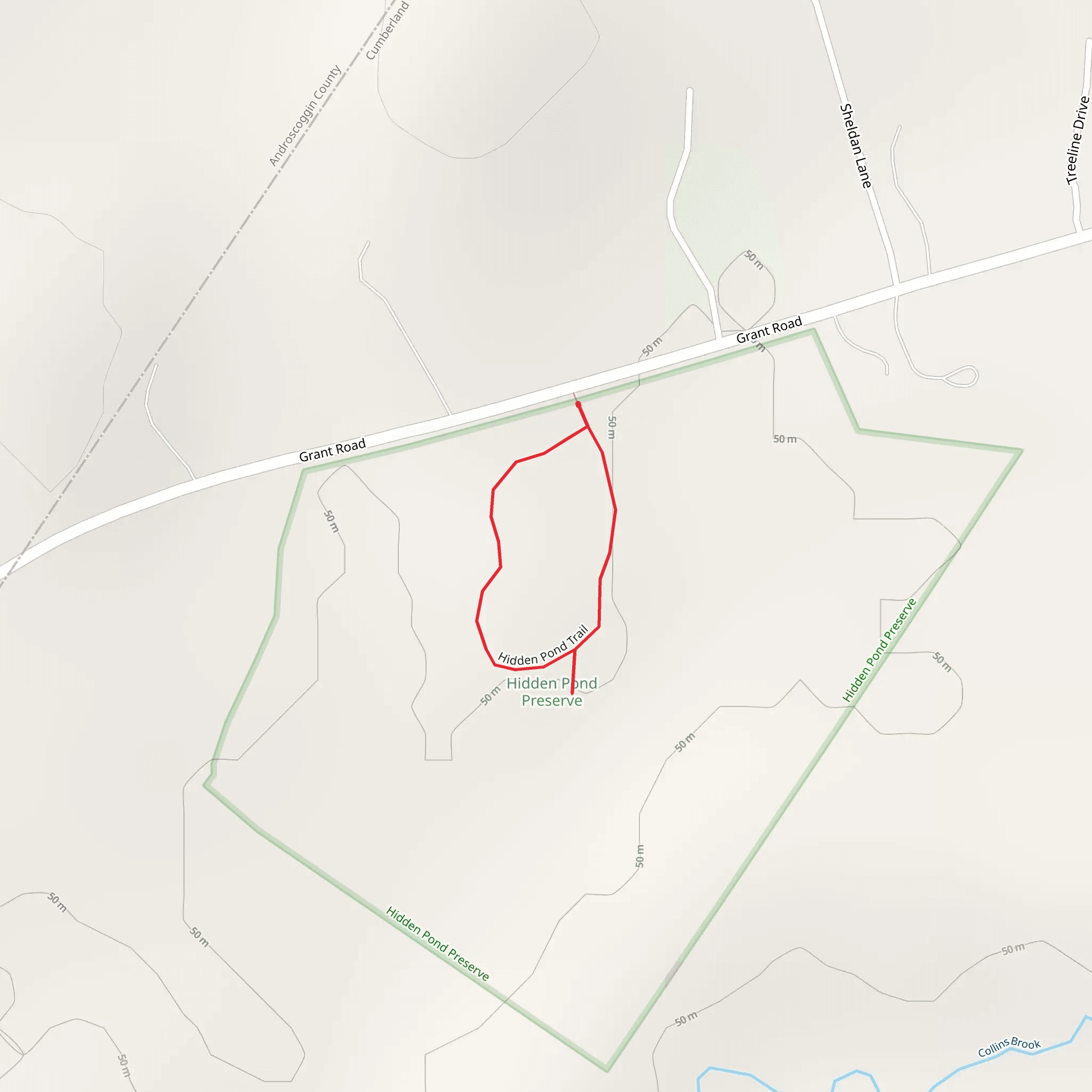 Hidden Pond Trail from Grant Road mobile static map