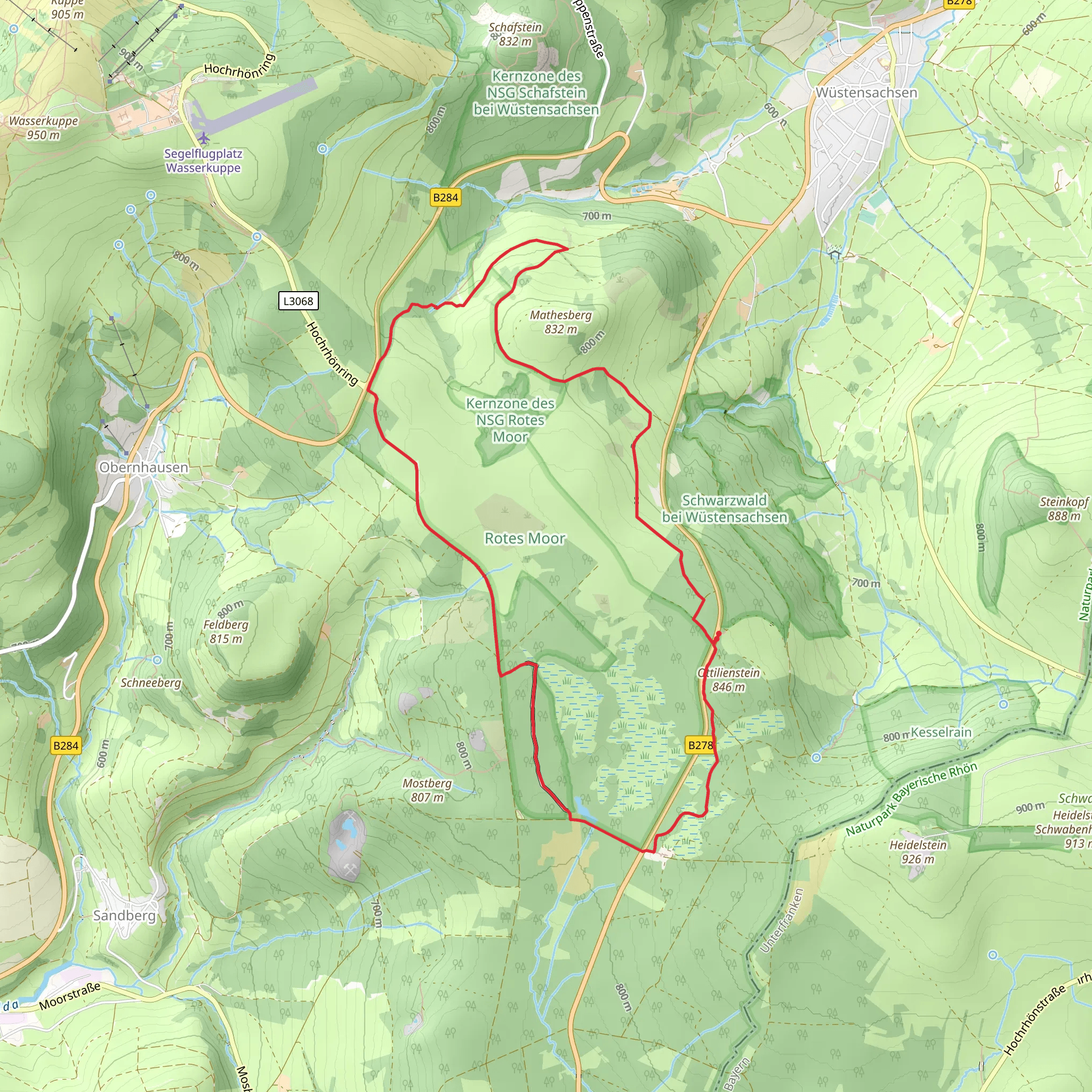 Rotes Moor via Moorrundweg mobile static map