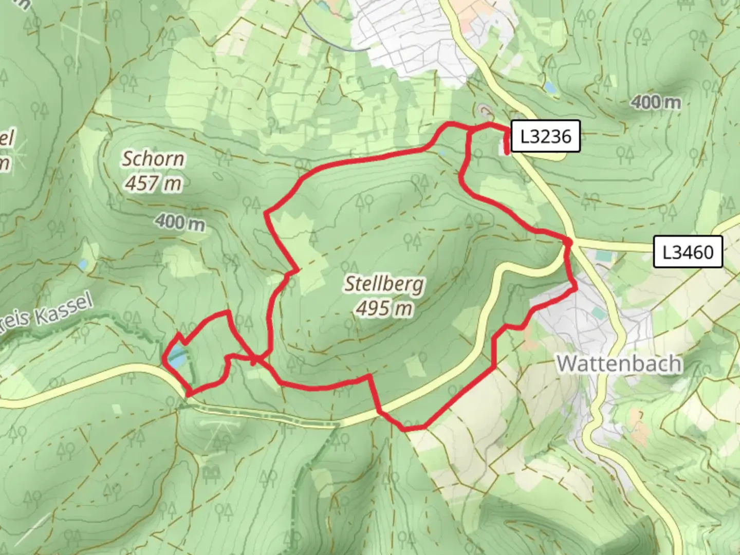 An image depicting the trail Stellbergsee via Eco Pfad Soehre and its surrounding area.