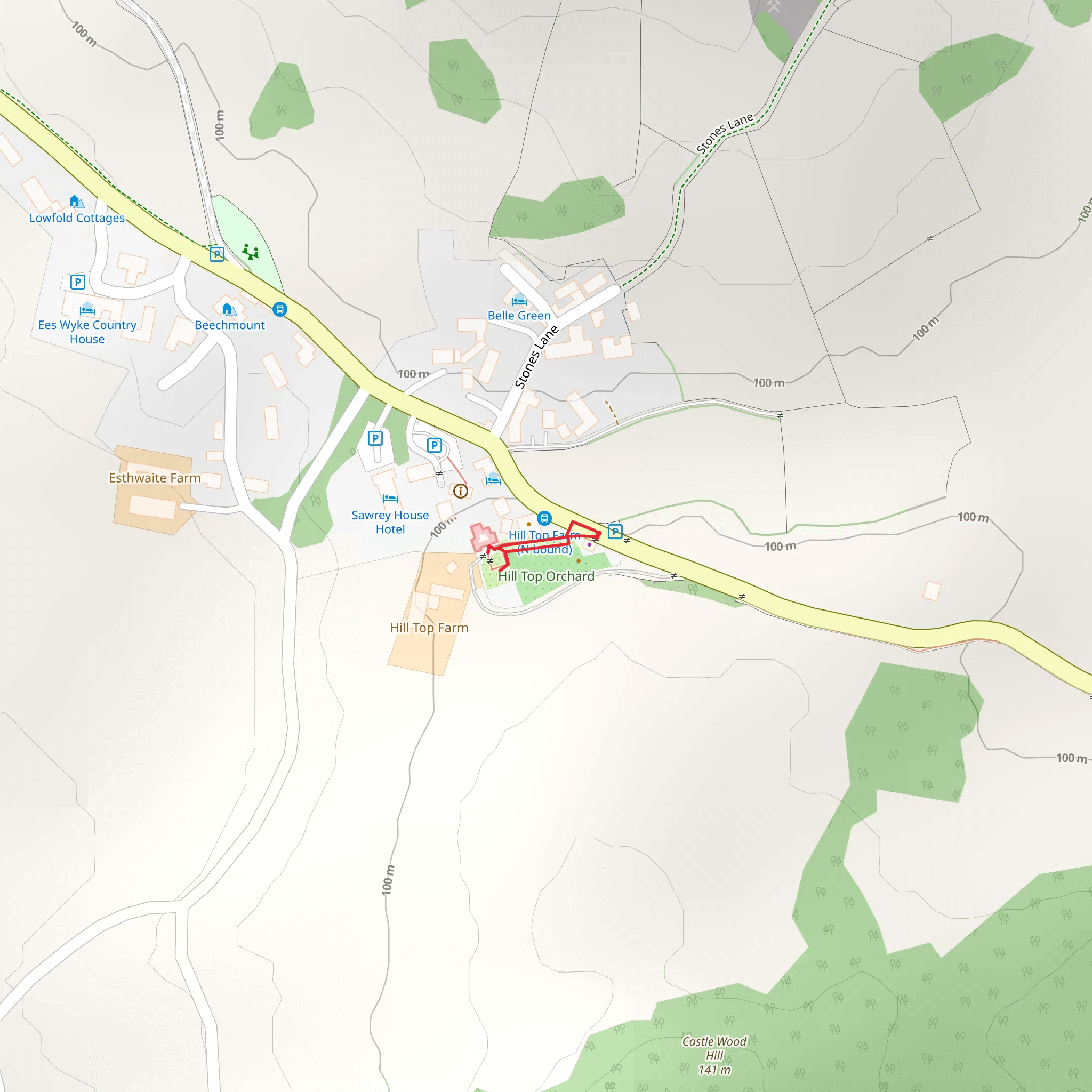 Hill Top Walk mobile static map