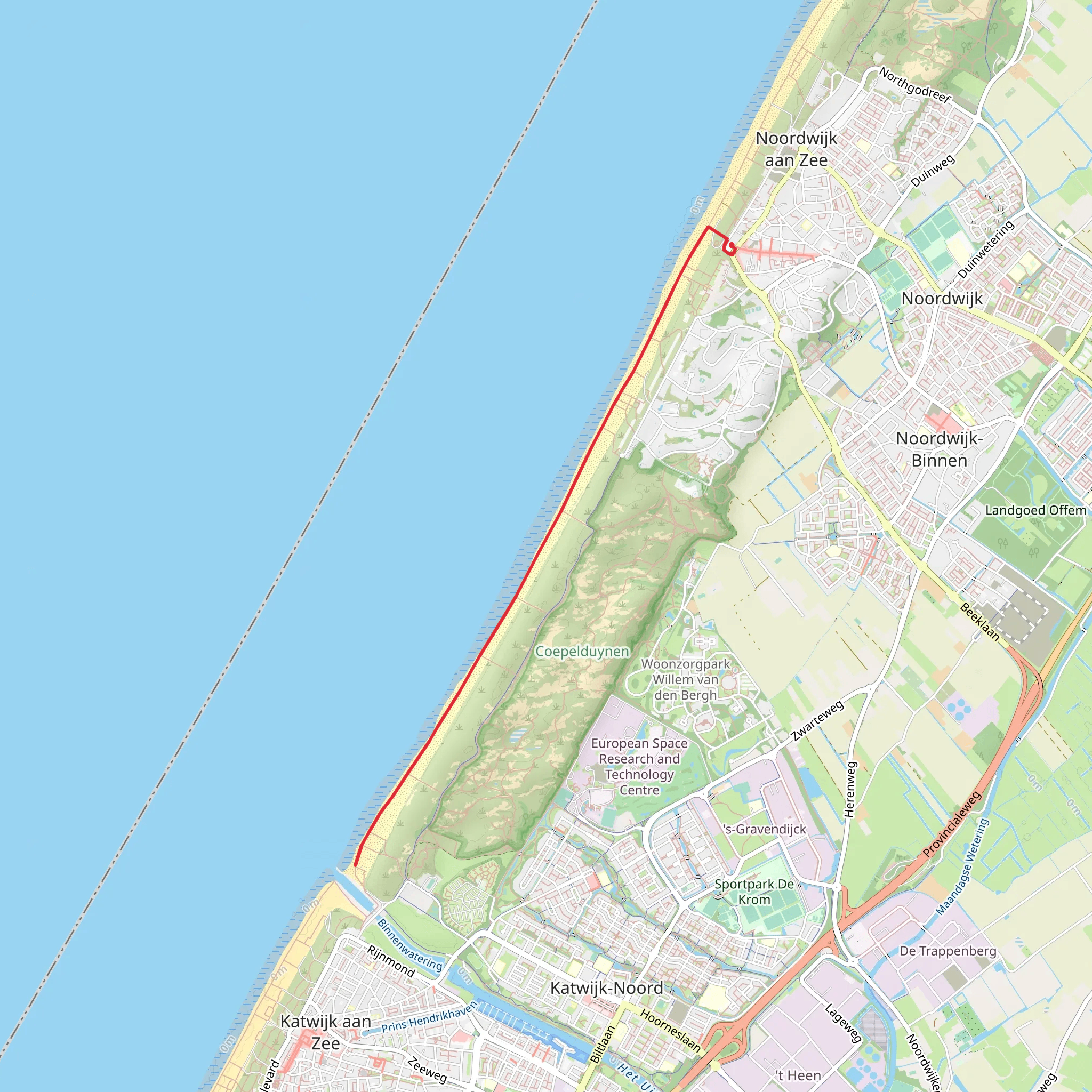 Huis ter Duin and Recreatiegebied Strand Katwijk mobile static map